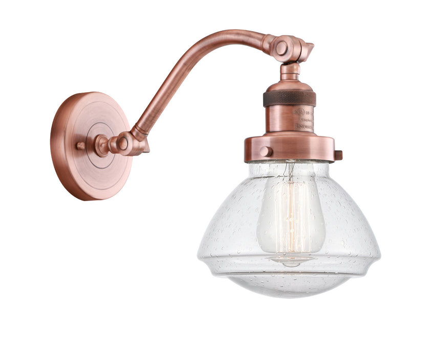 Innovations 515-1W-AC-G324-LED LED Wall Sconce, Antique Copper