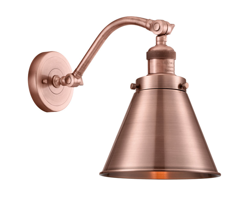Innovations 515-1W-AC-M13-AC One Light Wall Sconce, Antique Copper