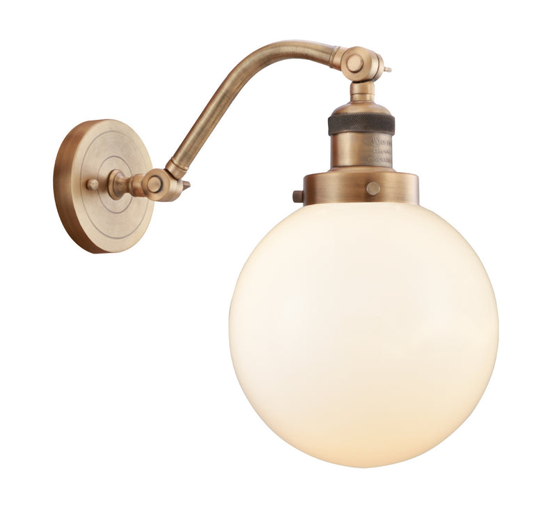 Innovations 515-1W-BB-G201-8-LED LED Wall Sconce, Brushed Brass