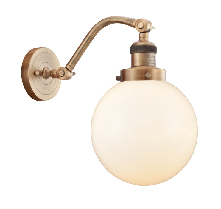 Innovations 515-1W-BB-G201-8-LED LED Wall Sconce, Brushed Brass