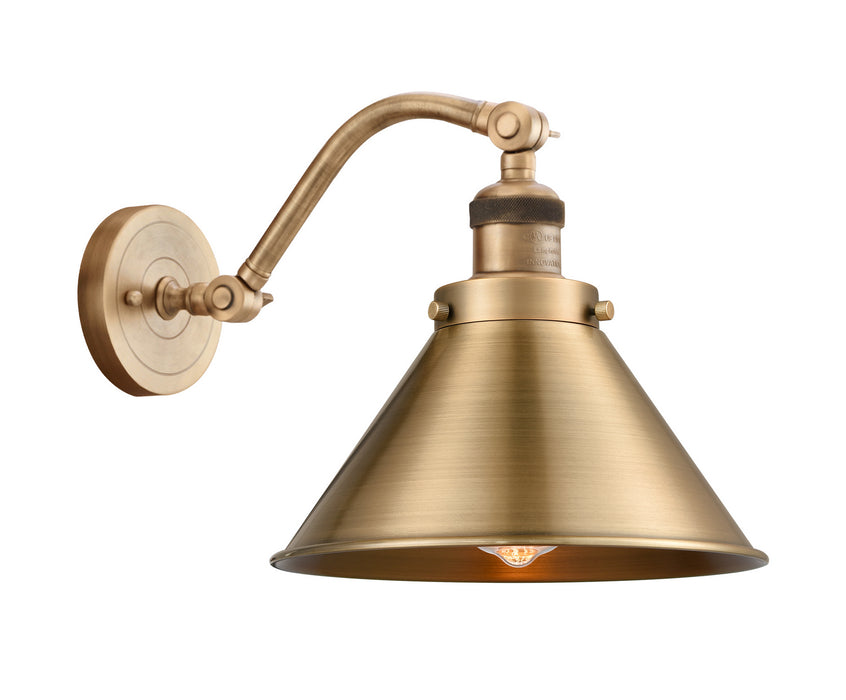 Innovations 515-1W-BB-M10-BB One Light Wall Sconce, Brushed Brass
