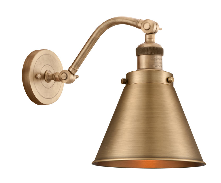 Innovations 515-1W-BB-M13-BB One Light Wall Sconce, Brushed Brass