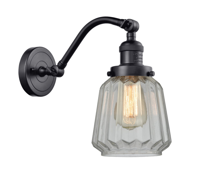 Innovations 515-1W-BK-G142 One Light Wall Sconce, Matte Black