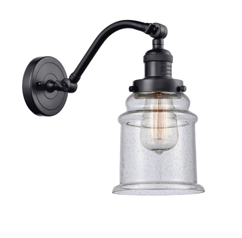 Innovations 515-1W-BK-G184-LED LED Wall Sconce, Matte Black
