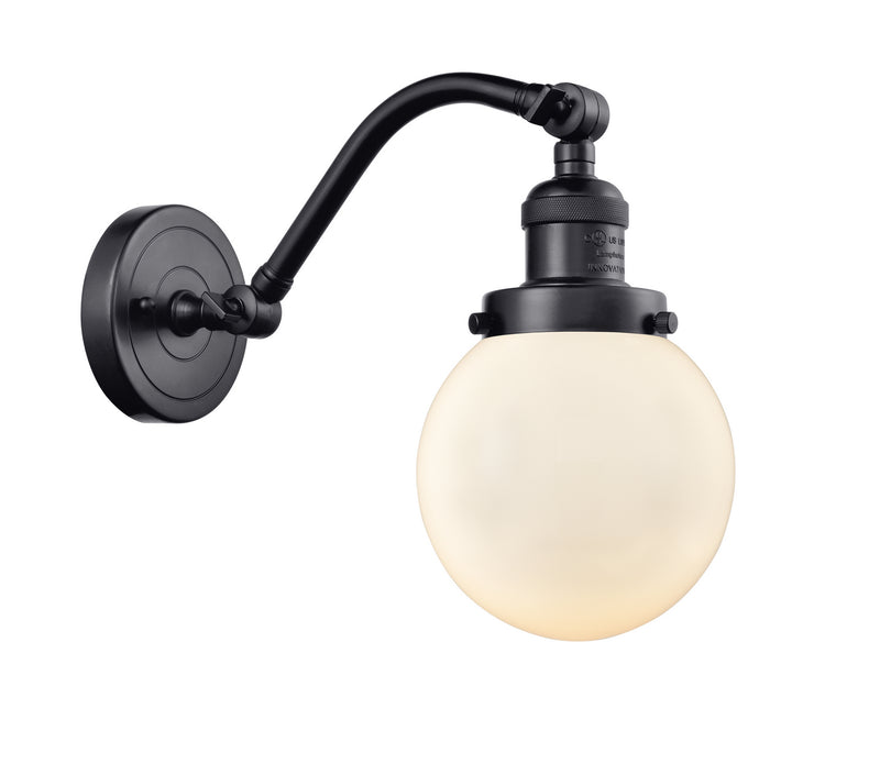 Innovations 515-1W-BK-G201-6-LED LED Wall Sconce, Matte Black