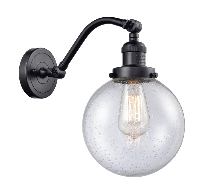 Innovations 515-1W-BK-G204-8-LED LED Wall Sconce, Matte Black