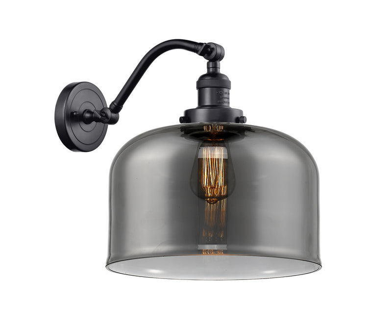 Innovations 515-1W-BK-G73-L One Light Wall Sconce, Matte Black