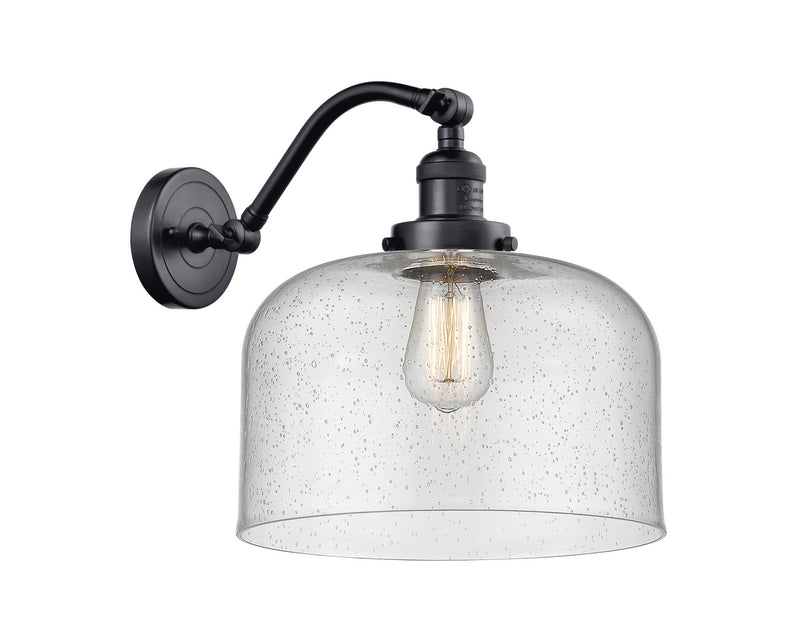 Innovations 515-1W-BK-G74-L One Light Wall Sconce, Matte Black