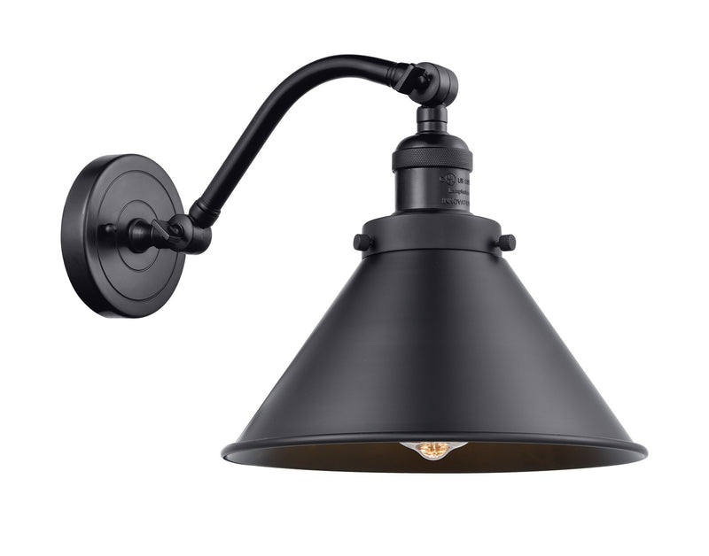 Innovations 515-1W-BK-M10-BK One Light Wall Sconce, Matte Black