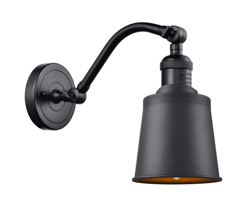 Innovations 515-1W-BK-M9-BK One Light Wall Sconce, Matte Black