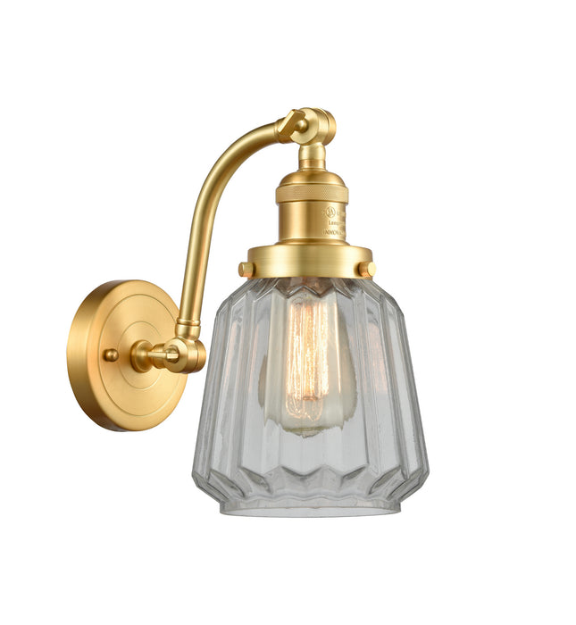 Innovations 515-1W-SG-G142 One Light Wall Sconce, Satin Gold