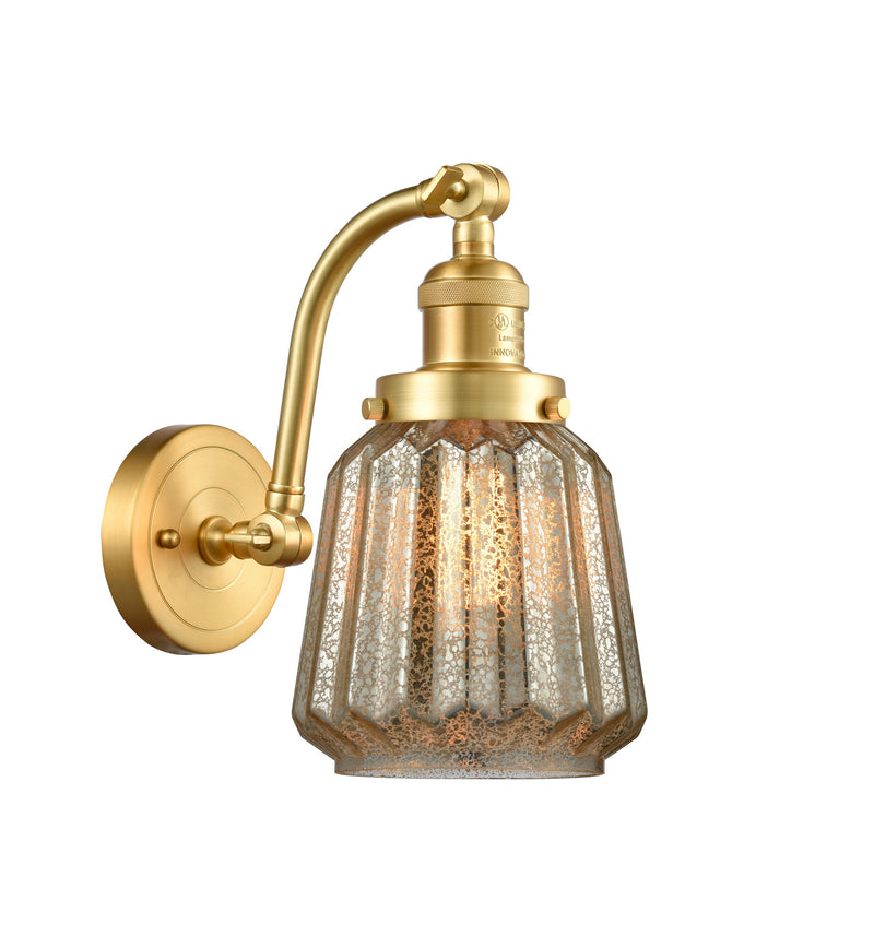 Innovations 515-1W-SG-G146 One Light Wall Sconce, Satin Gold