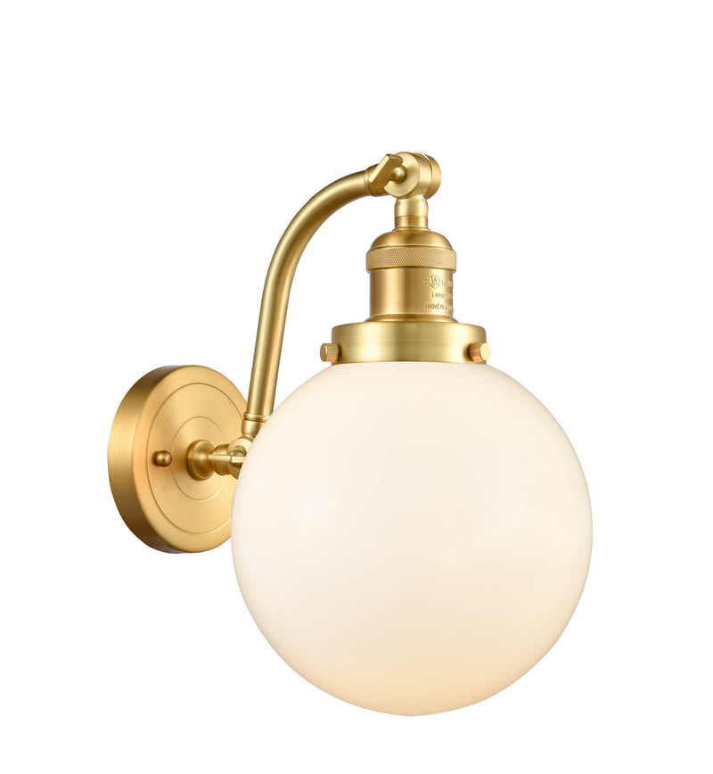 Innovations 515-1W-SG-G201-8 One Light Wall Sconce, Satin Gold