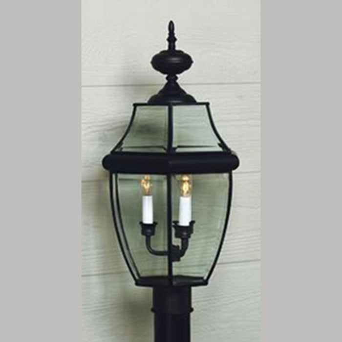 Quoizel NY9045K Four Light Outdoor Post Mount, Mystic Black