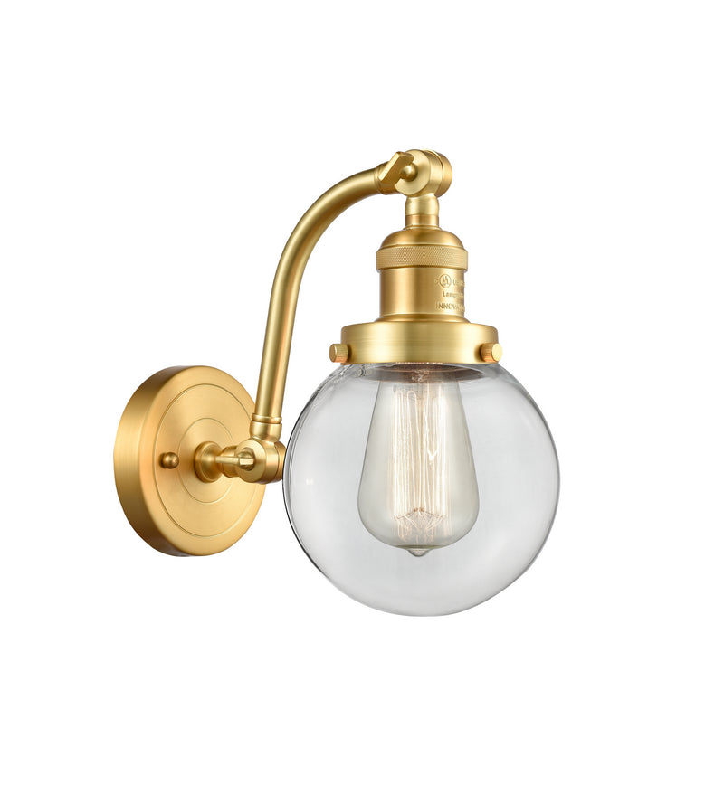 Innovations 515-1W-SG-G202-6-LED LED Wall Sconce, Satin Gold
