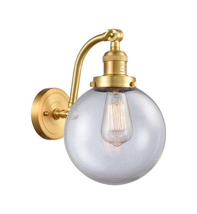 Innovations 515-1W-SG-G202-8 One Light Wall Sconce, Satin Gold