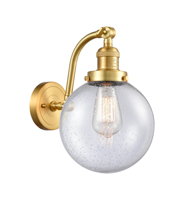 Innovations 515-1W-SG-G204-8 One Light Wall Sconce, Satin Gold