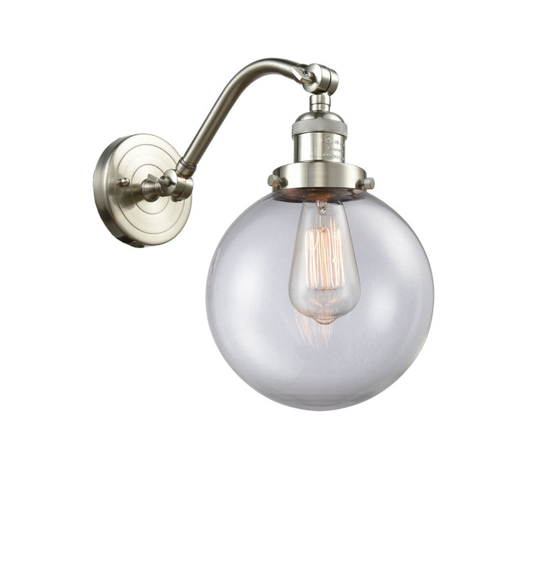 Innovations 515-1W-SN-G202-8-LED LED Wall Sconce, Brushed Satin Nickel