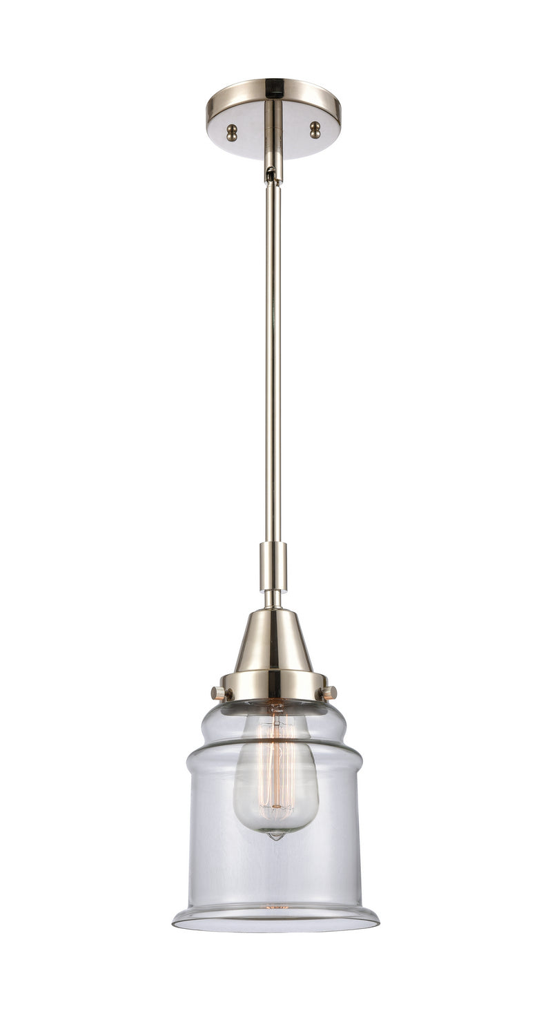 Innovations 447-1S-PN-G182 One Light Mini Pendant, Polished Nickel