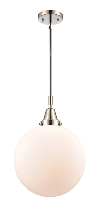 Innovations 447-1S-PN-G201-12 One Light Mini Pendant, Polished Nickel