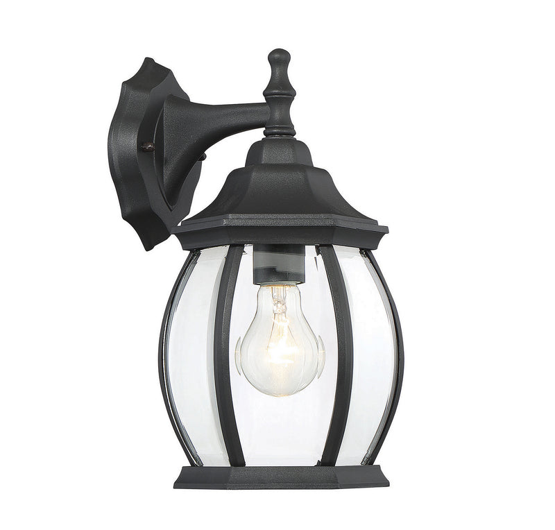 Meridian M50053BK One Light Outdoor Wall Sconce, Black