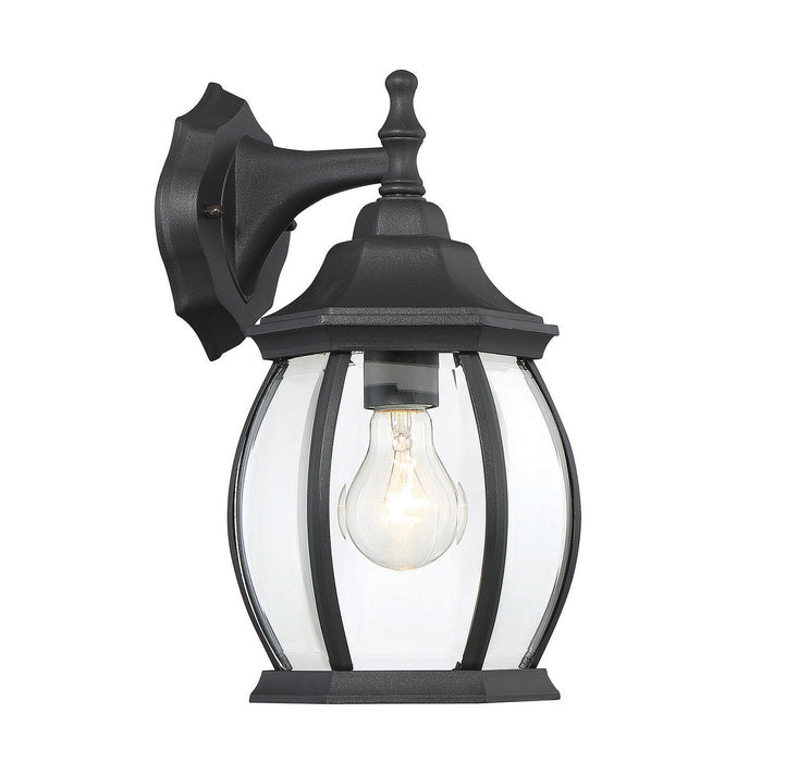 Meridian M50053BK One Light Outdoor Wall Sconce, Black