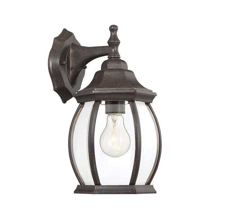 Meridian M50053RB One Light Outdoor Wall Sconce, Rustic Bronze