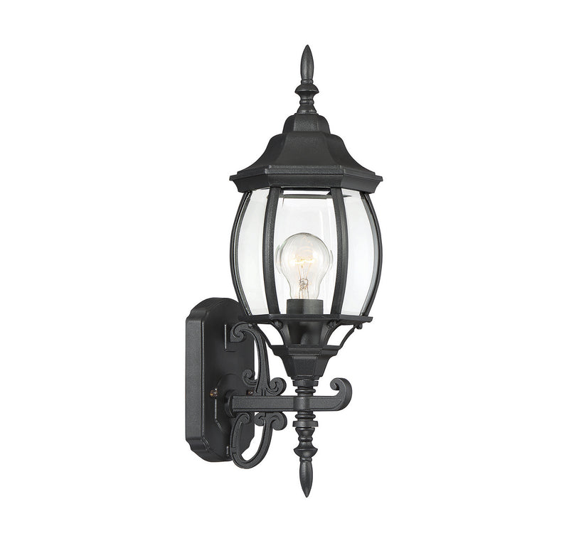 Meridian M50054BK One Light Outdoor Wall Sconce, Black