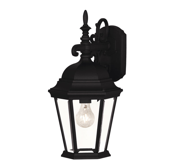 Meridian M50055BK One Light Outdoor Wall Sconce, Black