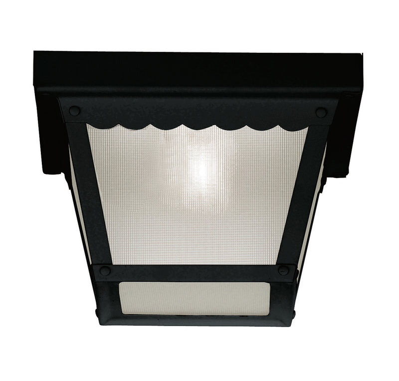 Meridian M50058BK One Light Outdoor Flush Mount, Black