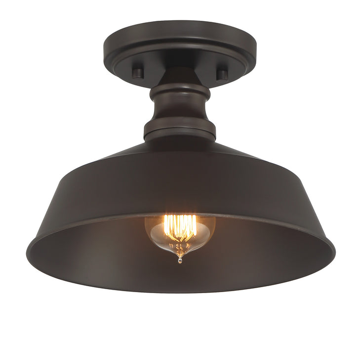 Meridian M60068ORB One Light Semi-Flush Mount, Oil Rubbed Bronze