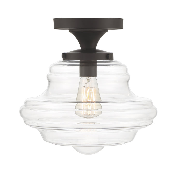 Meridian M60069ORB One Light Semi-Flush Mount, Oil Rubbed Bronze