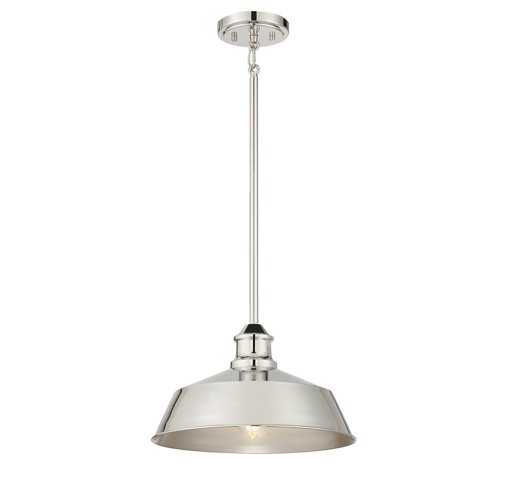 Meridian M7021PN One Light Pendant, Polished Nickel