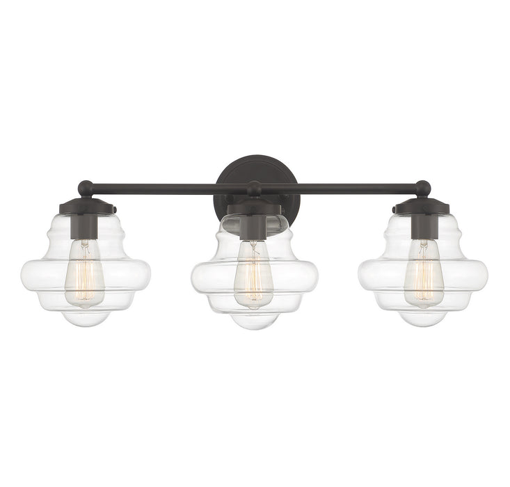 Meridian M80073ORB Three Light Bathroom Vanity, Oil Rubbed Bronze