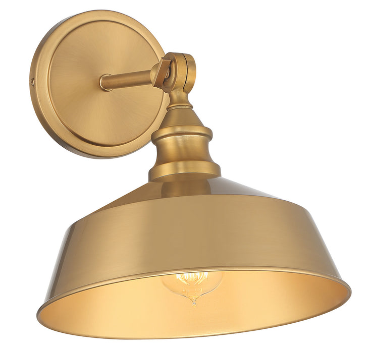 Meridian M90090NB One Light Wall Sconce, Natural Brass