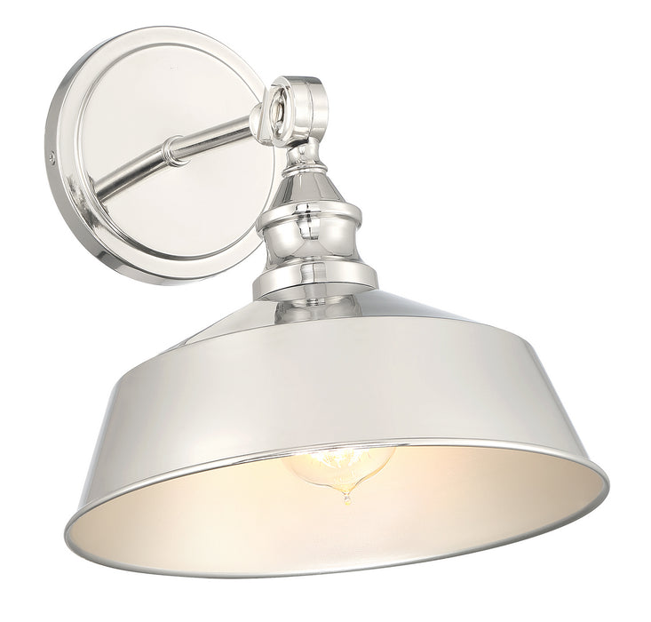 Meridian M90090PN One Light Wall Sconce, Polished Nickel