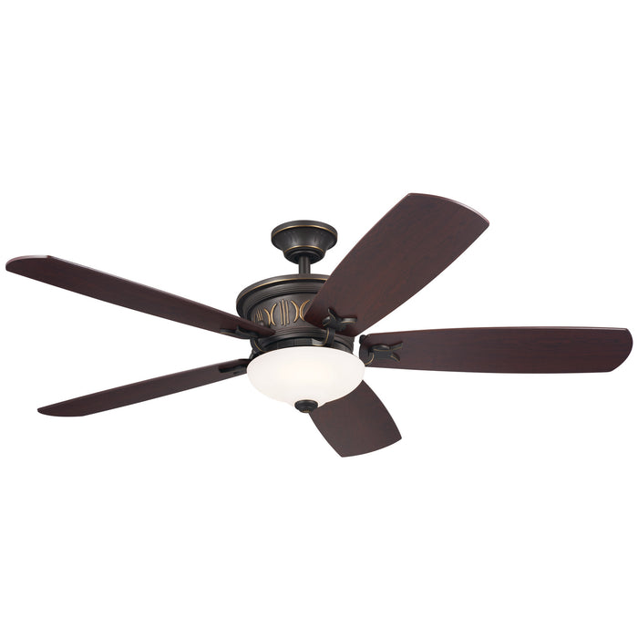 Kichler 300325OZ 56" Ceiling Fan, Olde Bronze with Gold Highlights
