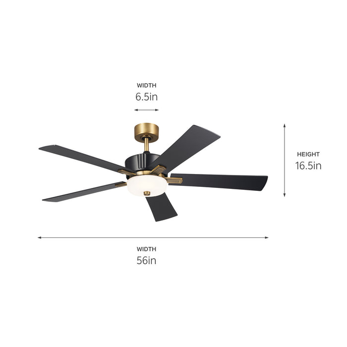 Kichler 300395SBK 56" Ceiling Fan, Satin Black