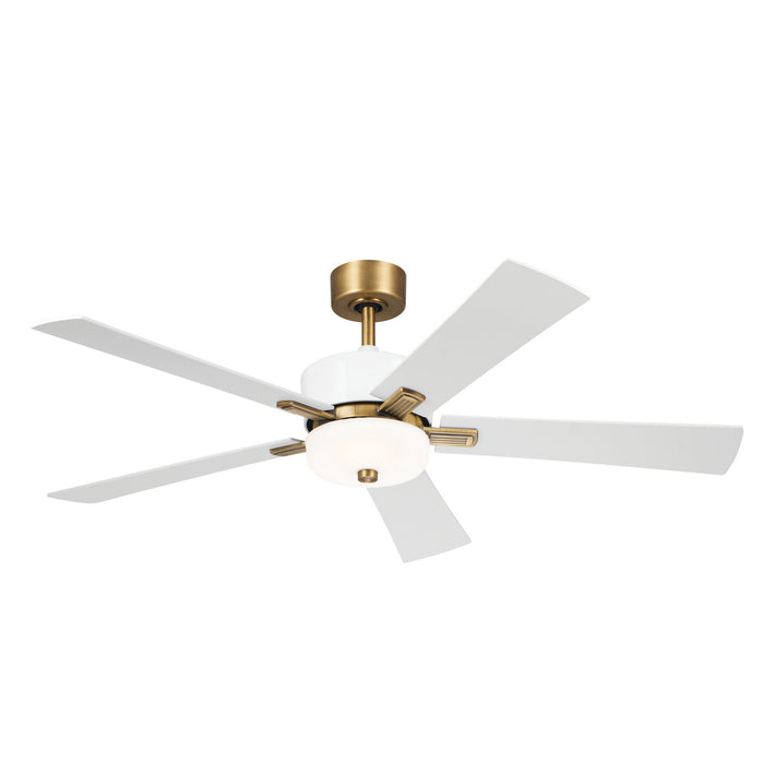 Kichler 300395WH 56" Ceiling Fan, Brushed Natural Brass