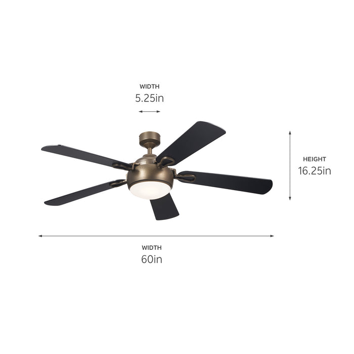 Kichler 300415CHZ 60" Ceiling Fan, Character Bronze