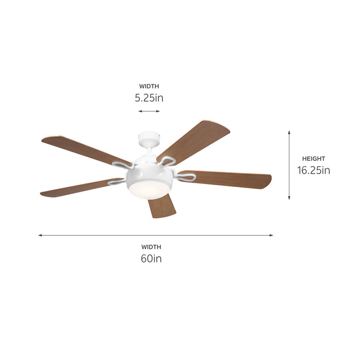Kichler 300415WH 60" Ceiling Fan, White