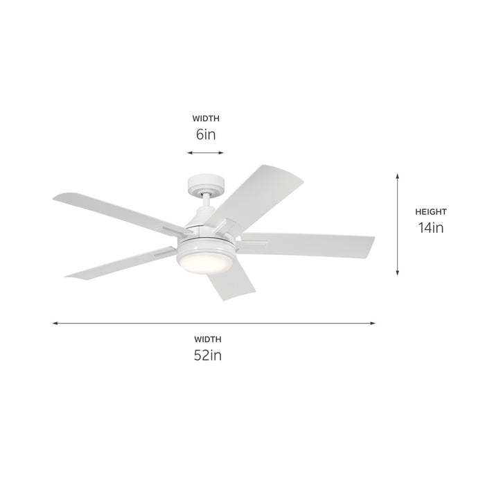 Kichler 310075WH 52" Ceiling Fan, White