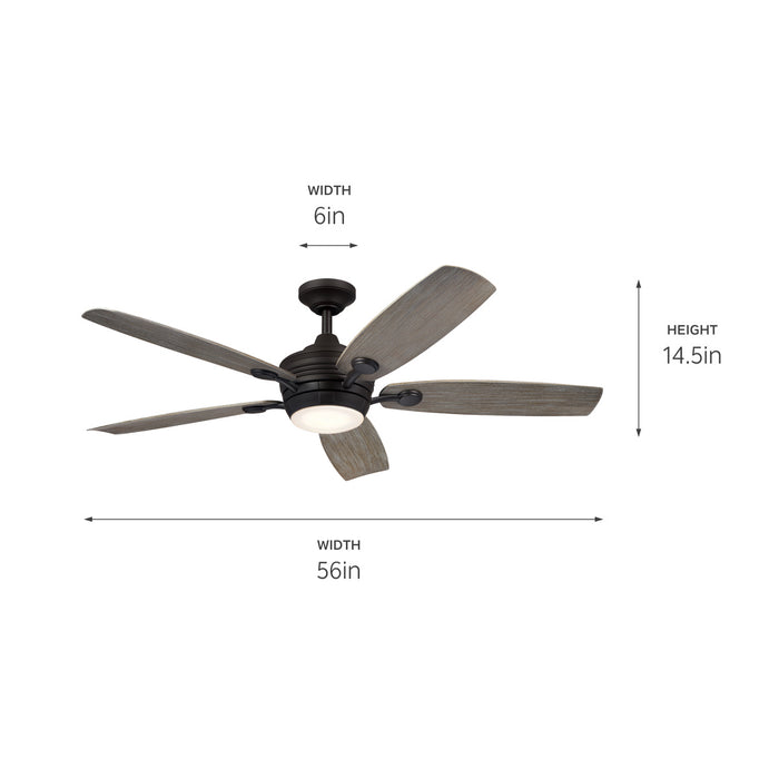 Kichler 310080OZ 56" Ceiling Fan, Olde Bronze