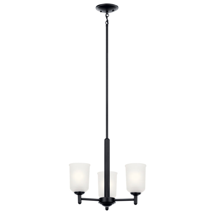 Kichler 43670BK Three Light Mini Chandelier, Black