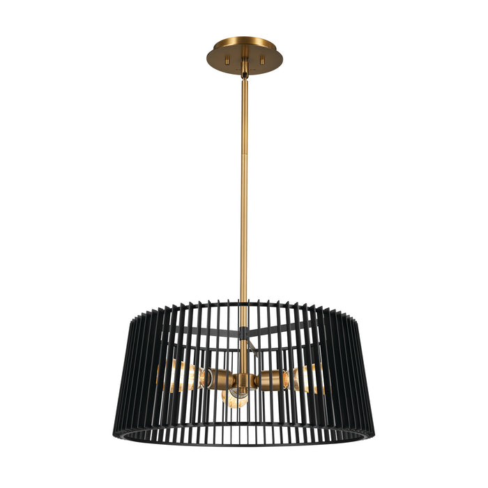 Kichler 44171BK Three Light Pendant, Black