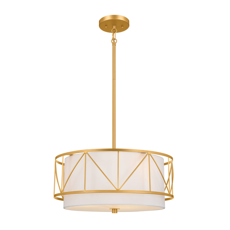 Kichler 52075CLG Three Light Pendant/Semi Flush, Classic Gold