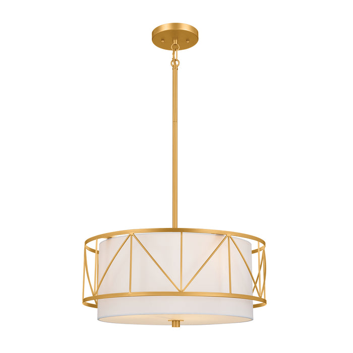 Kichler 52075CLG Three Light Pendant/Semi Flush, Classic Gold