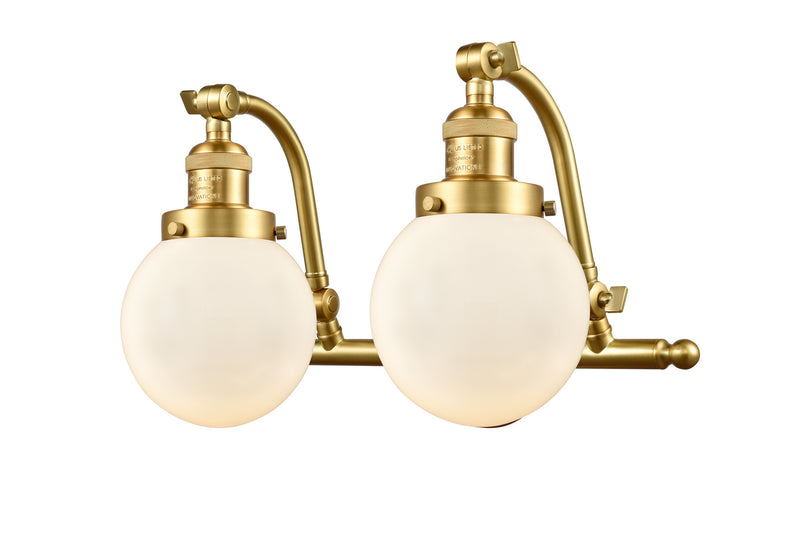 Innovations 515-2W-SG-G201-6 Two Light Bath Vanity, Satin Gold