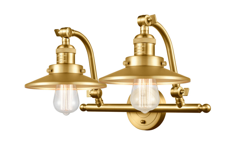 Innovations 515-2W-SG-M4-SG Two Light Bath Vanity, Satin Gold