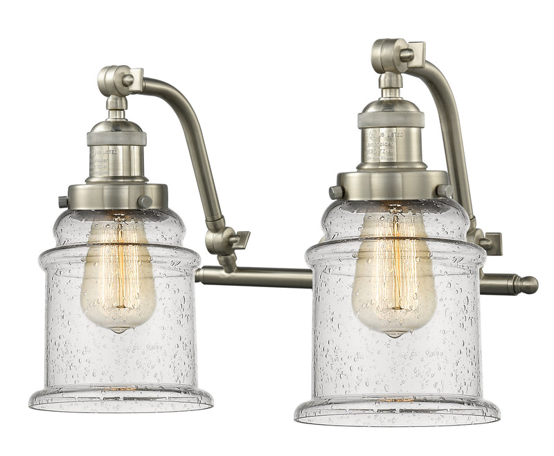 Innovations 515-2W-SN-G184 Two Light Bath Vanity, Brushed Satin Nickel